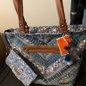 Sakroots Asbury 2 for 1 Tote - Navy Spirit Desert